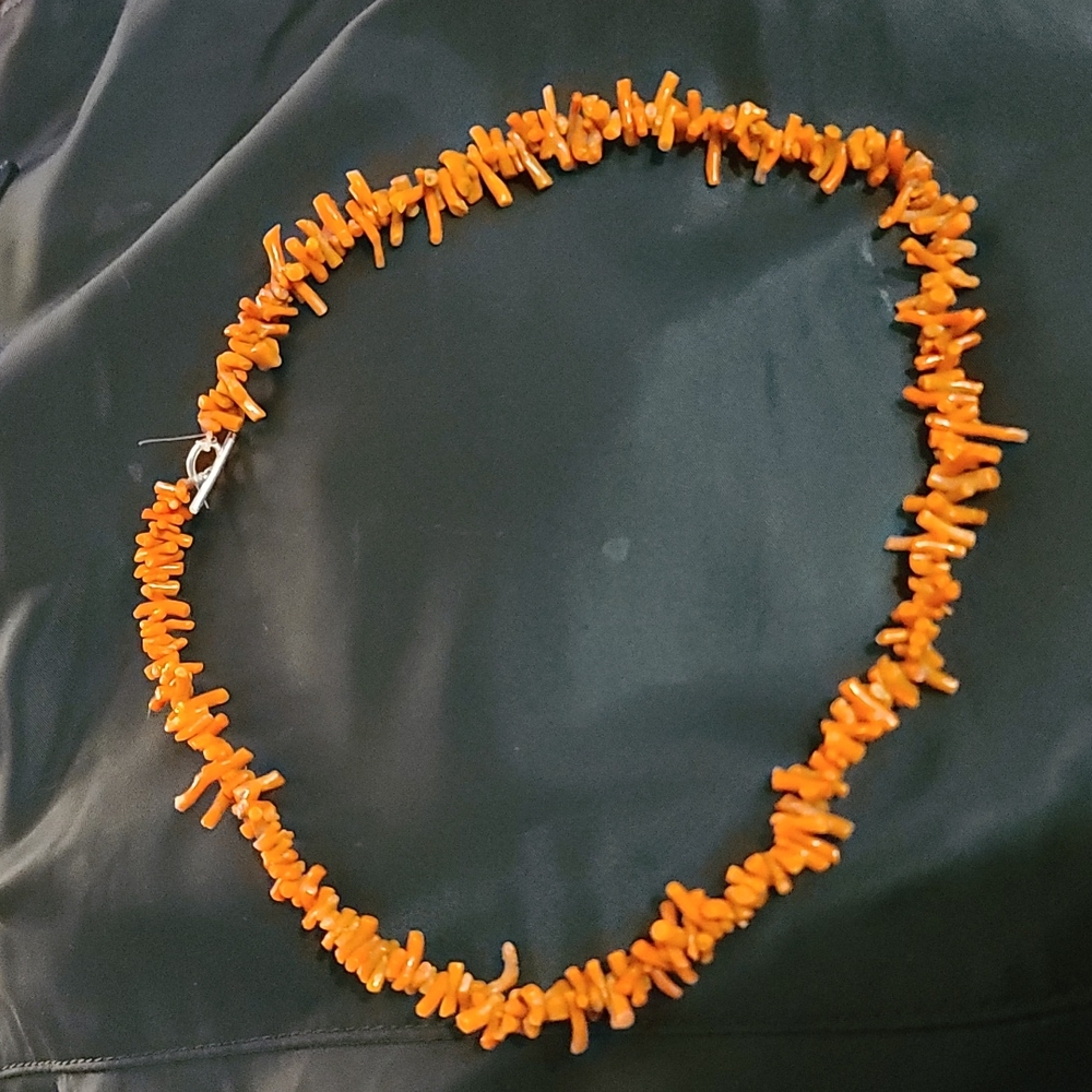 Vintage strand of branch corral necklace